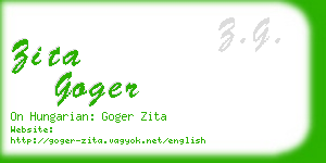 zita goger business card
